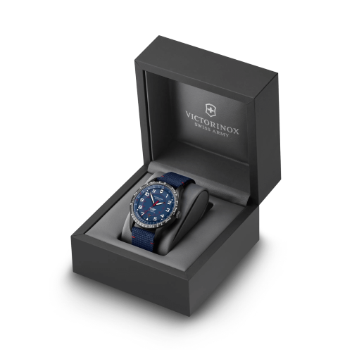 Watch - VICTORINOX Airboss Mechanical 42mm Blue Nylon Strap Blue Dial