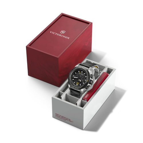 Watch - VICTORINOX I.N.O.X Chrono Carbon 43mm Black Rubber Strap Black Dial