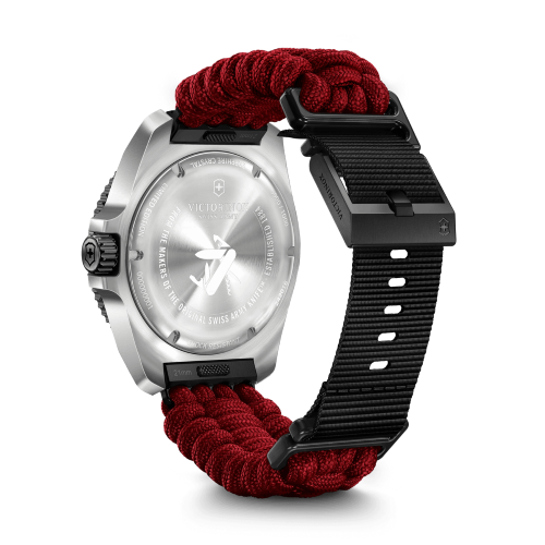 Watch - VICTORINOX Journey 1884 43mm Red Para Strap Black Dial