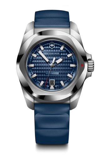 Watch - VICTORINOX I.N.O.X. Aut 41mm Wood/Blue Rubber Strap Blue Dial