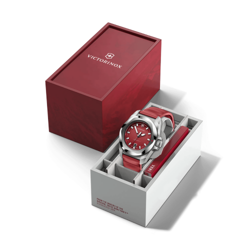 Watch - VICTORINOX I.N.O.X. 41mm Red Rubber Strap Red Dial