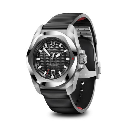 Watch - VICTORINOX I.N.O.X. Auto 41mm Black Rubber Strap- Black Dial