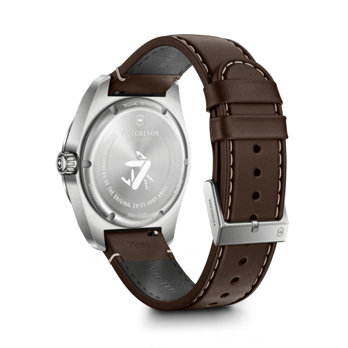 Watch - VICTORINOX Swiss Army 42mm Brown Leather Strap Blue Dial