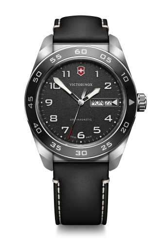 Watch - VICTORINOX Swiss Army 42mm Black Leather Strap Black Dial
