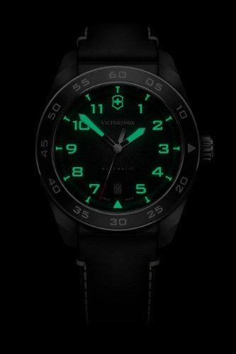 Watch - VICTORINOX Swiss Army Auto 42mm Black Leather Strap Black Dial