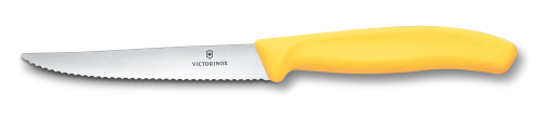 Steak/Pizza Knife - VICTORINOX Wavy 11cm (Yellow)