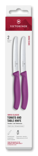 2 Piece Steak & Tomato Knife Set - VICTORINOX 11cm (Purple)