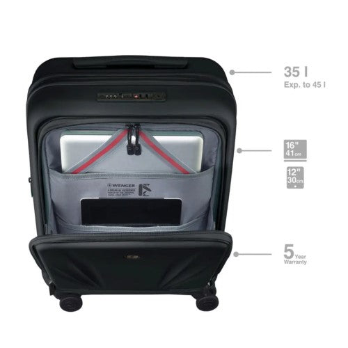 2pc Hardside Luggage - WENGER Skyon Set (Black)