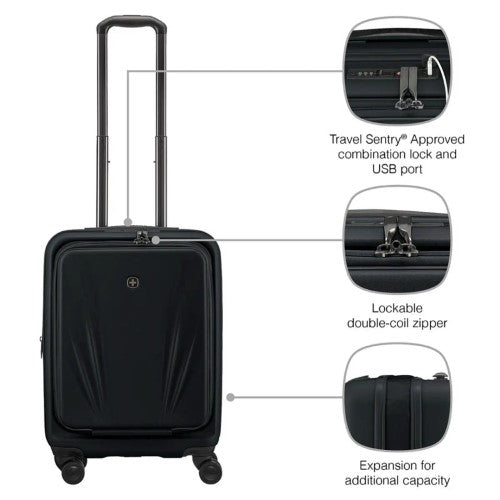 2pc Hardside Luggage - WENGER Skyon Set (Black)