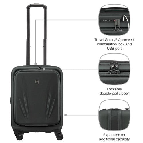 2pc Hardside Luggage - WENGER Skyon Set (Anthracite)