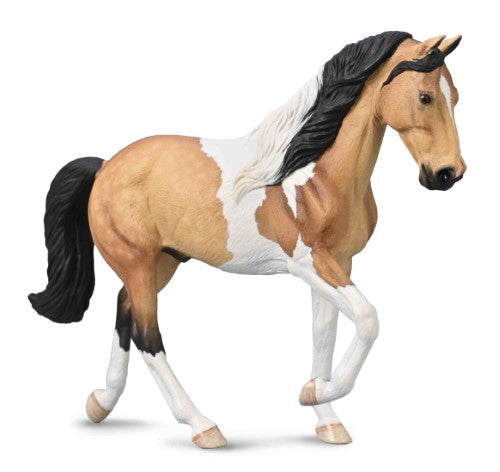 Figurine - CollectA Tennessee Walking Horse Stallion Buckskin Tobiano (XL)