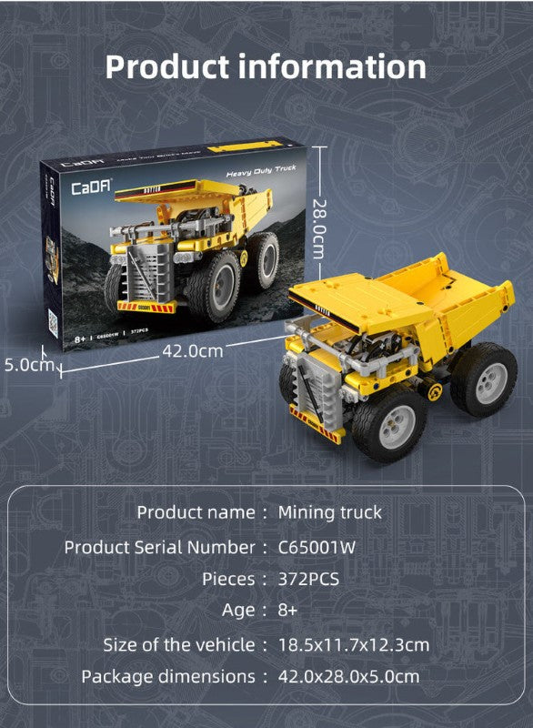 Building Block Model Kit - CADA BRICK HEAVY DUTY TRUCK