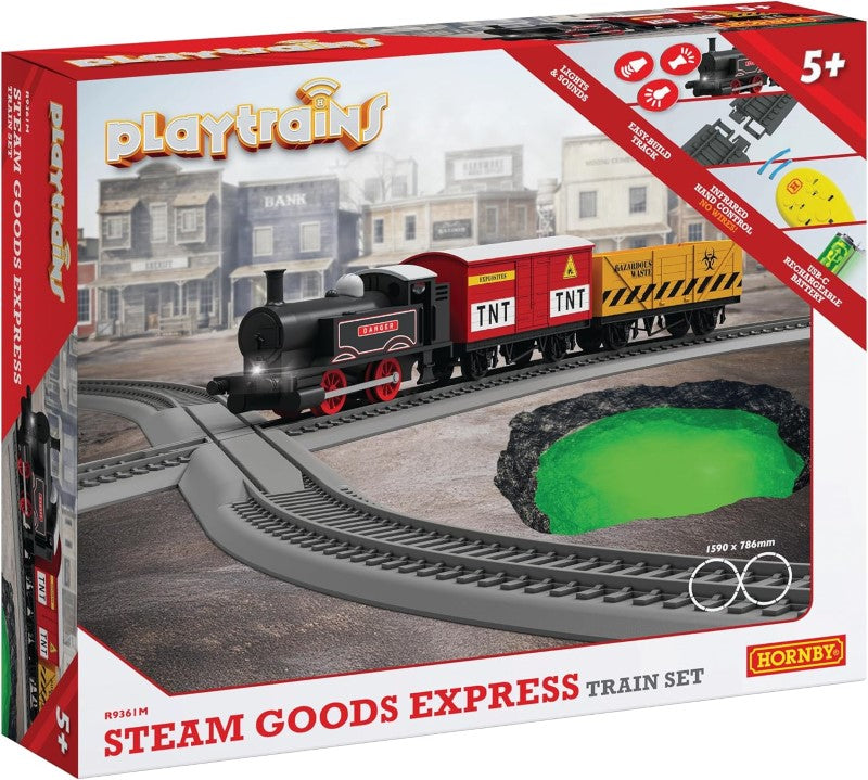 Train Set - HORNBY PLAYTRAINS STEAM GOODS EXPRESS TRAIN SET