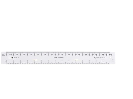 Taurus 300mm Scale Rule with clear markings, perfect for accurate measurements in various projects.