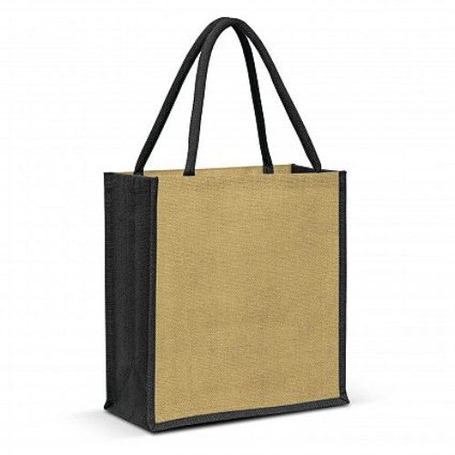 Lanza Jute Tote Bag - Set of 6 (Natural / Black)