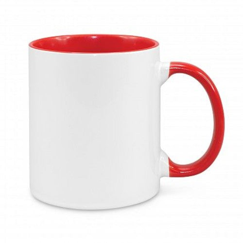 Madrid Coffee Two Tone Mug - Set of 6 (White / Red)