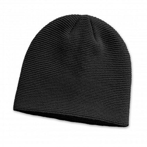 Montana Garter Knit Beanie - Set of 6 (Black)