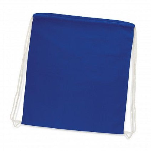 Cotton Drawstring Backpack - Set of 10 (Royal Blue)
