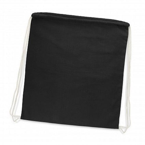 Cotton Drawstring Backpack - Set of 10 (Black)