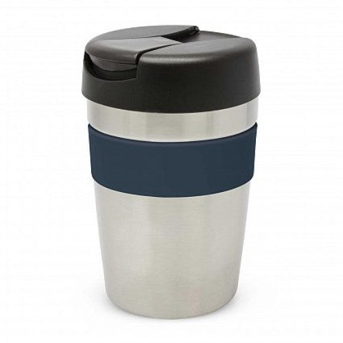 Java Vacuum Cup with Band - 340ml (Silver / Black / Navy)