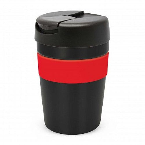 Java Vacuum Cup with Band - 340ml (Black / Red)