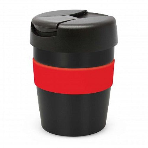 Java Vacuum Cup with Band - 230ml (Black / Red)