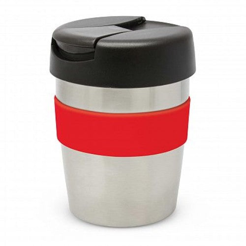 Java Vacuum Cup with Band - 230ml (Silver / Black / Red)