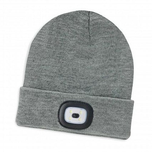 Headlamp Beanie (Light Grey Marle)