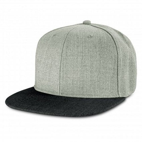 Chisel Flat Peak Cap - Set of 6 (Light Grey / Black)