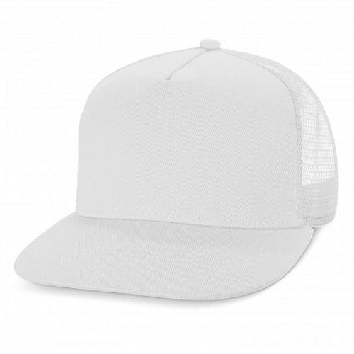 Impala Flat Peak Mesh Cap - Set of 6 (White)