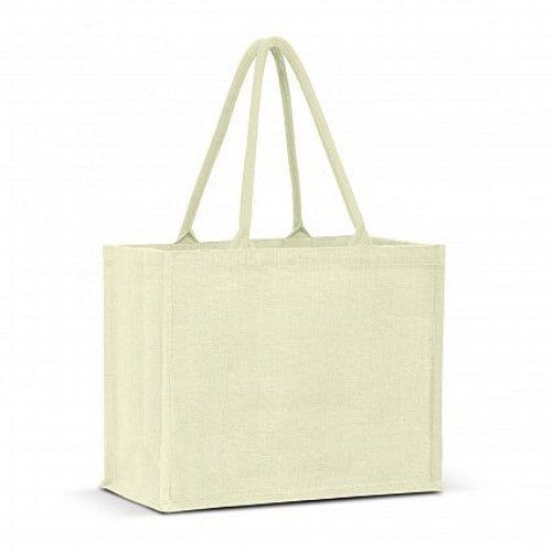Torino Jute Tote Bag - Set of 6 (White)