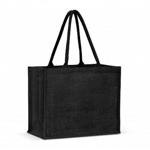 Torino Jute Tote Bag - Set of 6 (Black)