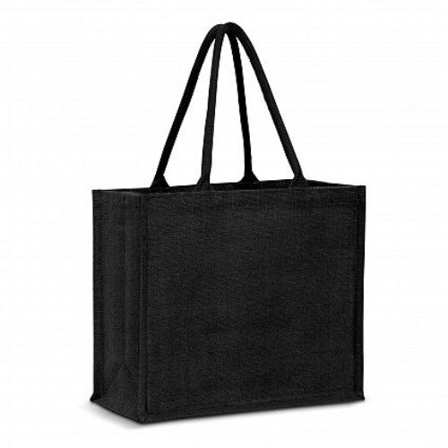 Modena Jute Tote Bag - Set of 6 (Black)