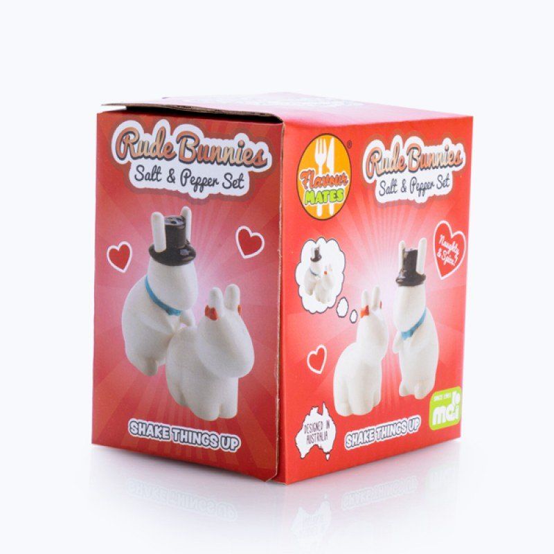 Salt & Pepper Set - Flavour Mates Rude Bunnies (9cm)