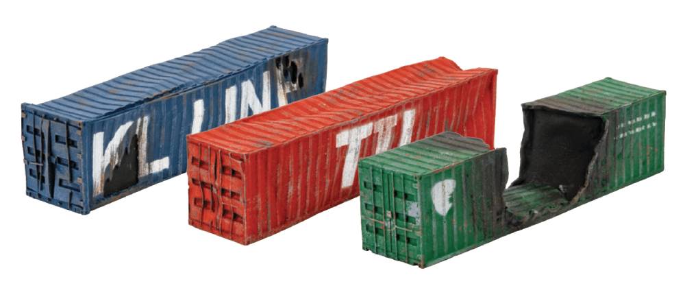 WWIII: Modern Terrain - Damaged Shipping Containers 40FT