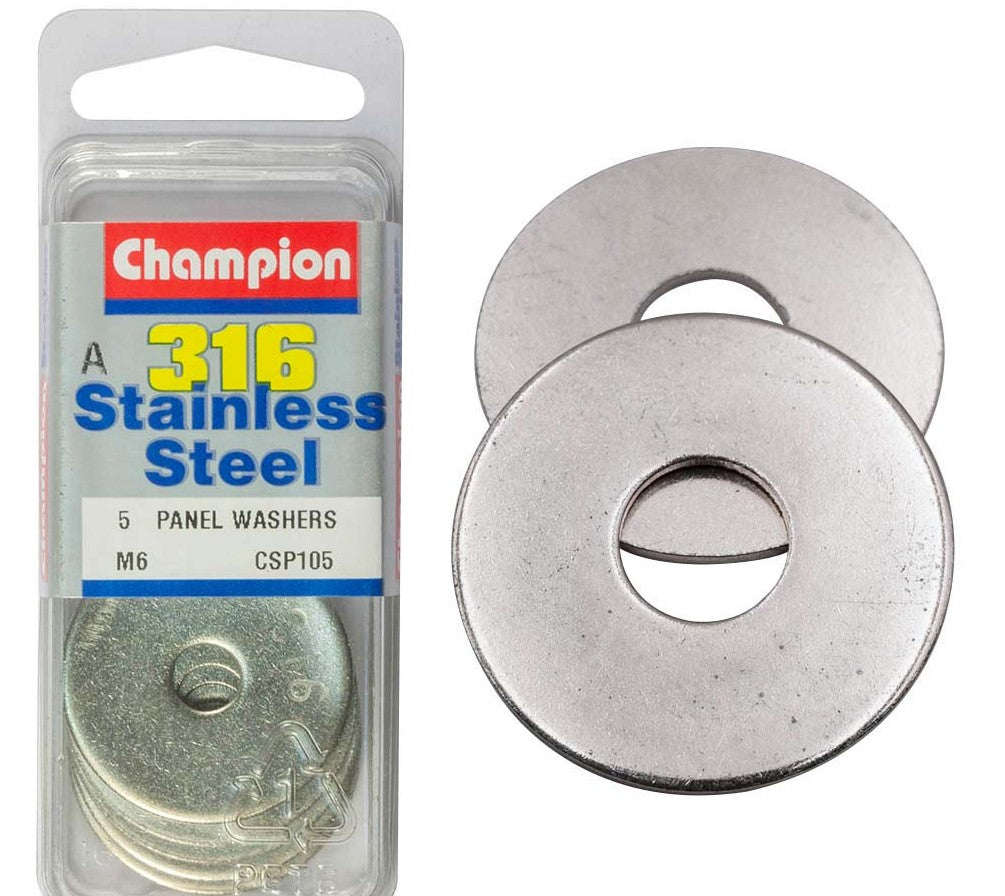 Champion 6mm Panel Washer - 316/A4 (A)