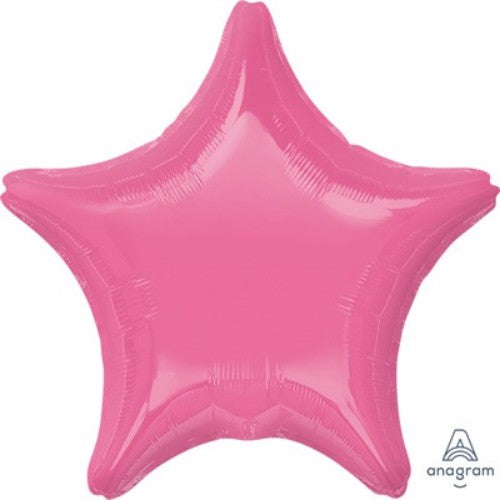 45cm rose pink star foil balloon, self-sealing for easy helium inflation, perfect for elegant celebrations.