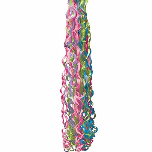 Vibrant 86cm tassel tail in pink, blue, purple, and green for unique balloon decor at any celebration.