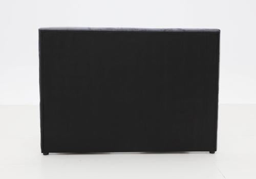 Metro Diamond Stitched Double / Queen Headboard Velvet Charcoal