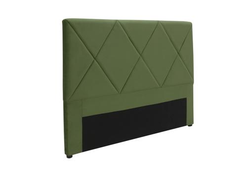 Metro Diamond Stitched Double / Queen Headboard Velvet Olive