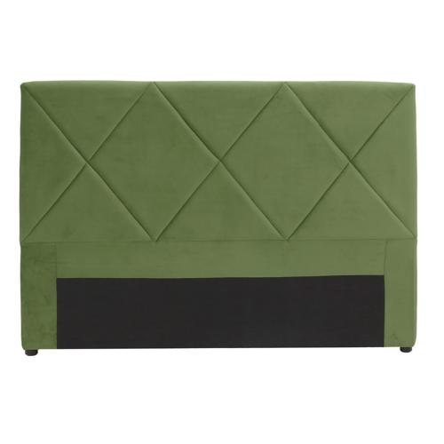 Metro Diamond Stitched King / Super King Headboard Velvet Olive