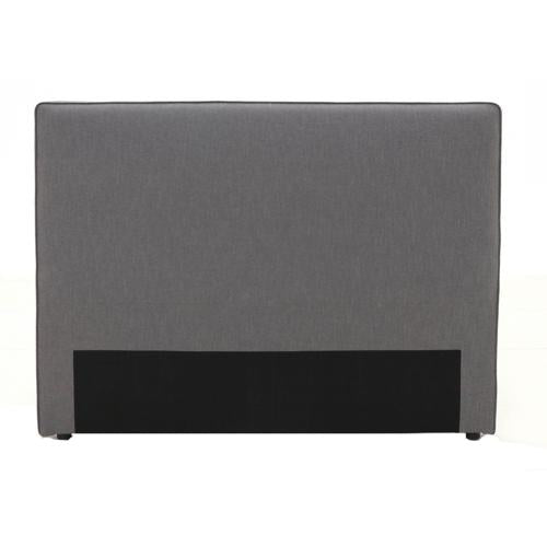 Vogue with Piped Edge Double / Queen Headboard Fabric Charcoal