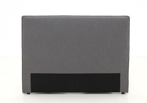 Vogue with Piped Edge Double / Queen Headboard Fabric Charcoal