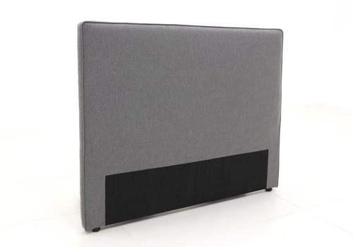 Vogue with Piped Edge Double / Queen Headboard Fabric Charcoal