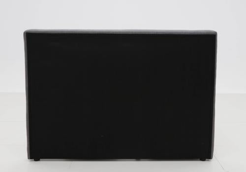Vogue with Piped Edge Double / Queen Headboard Fabric Charcoal
