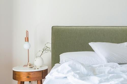 Vogue with Piped Edge Double / Queen Headboard Fabric Olive
