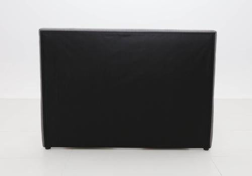 Crest Tufted Stitched Double / Queen Headboard Fabric Charcoal
