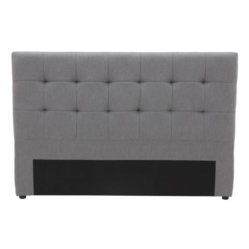 Crest Tufted Stitched King / Super King Headboard Fabric Charcoal