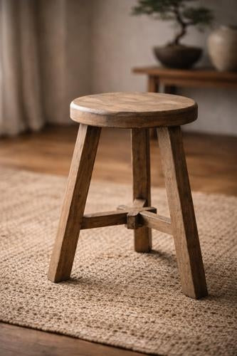 Lotus & Jade Stool Elm