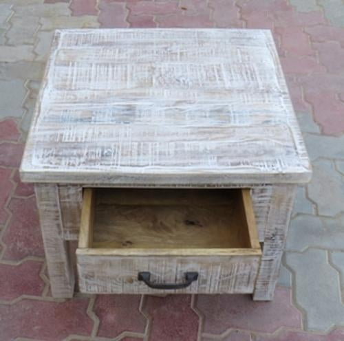 Barbados Whitewash Side Table